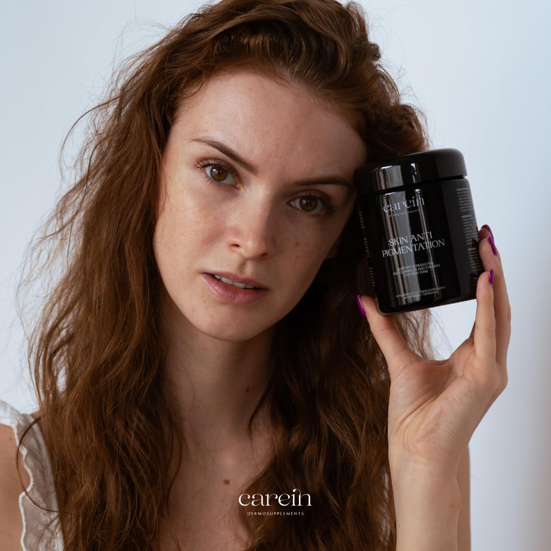 Skin Anti Pigmentation Refill - Gegen Pigmentflecken und Hyperpigmentierung - Mit Polypodium, Glutathion & Zink - 60 Vegane Kapseln - Carein