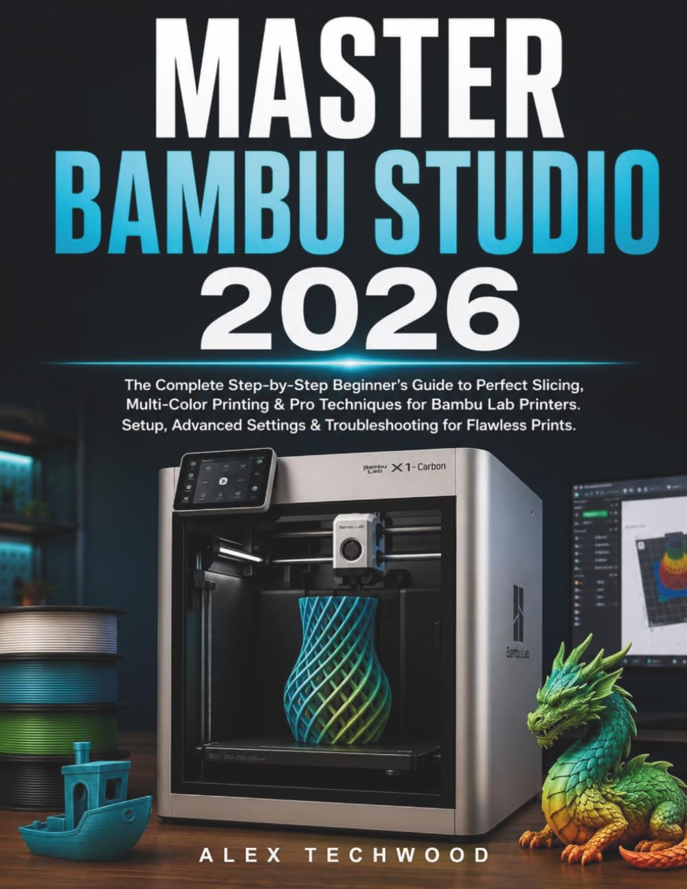 MASTER BAMBU STUDIO 2026: The Complete Step-by-Step Beginner’s Guide to Perfect Slicing, Multi-Color Printing & Pro Techniques for Bambu Lab Printers. ... & Troubleshooting for Flawless Prints