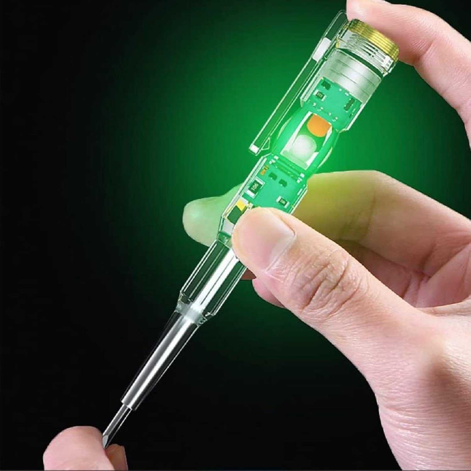 Electrical Tester Pen Voltage Sensitivity Compact Pen Dual Color LED Light Digital Voltage Tester (Pack Of 1)