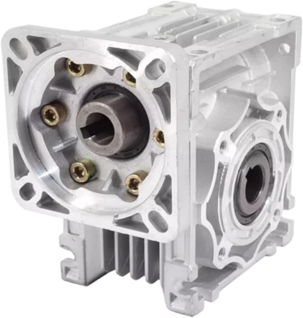 Worm Gear Reducer NMRV040 Gearbox for 6RK Axis Motor Input Flange 104X104 1.4cm Key 5mm(For 60st Servo Motor,5)