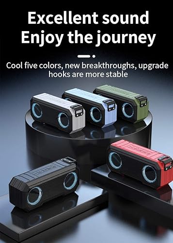 Miniatura 2 de E-SHIDAI Altavoces Bluetooth, altavoces Bluetooth portátiles con altavoces duales, pequeños pero potentes, batería de 12 horas, resistente al agua