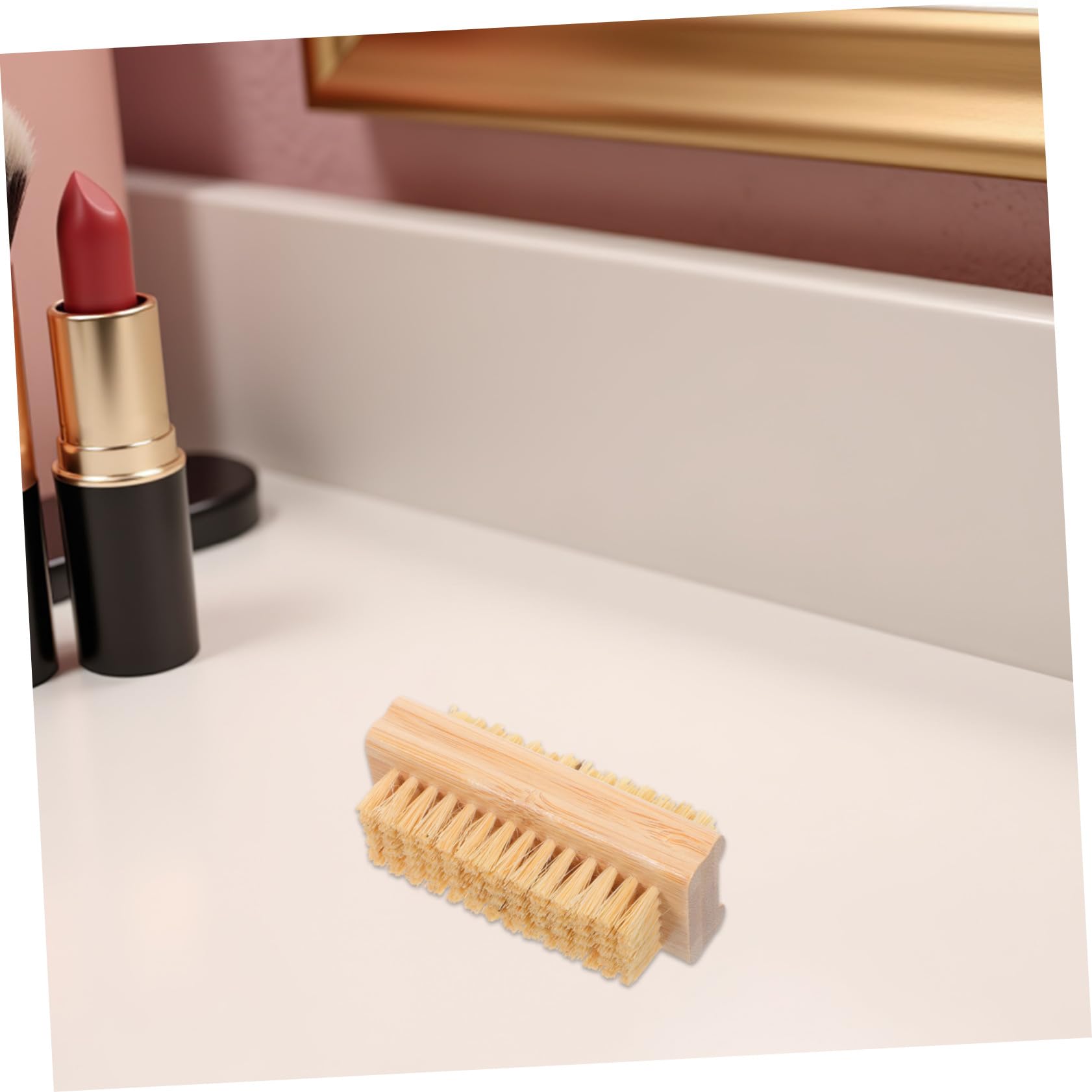 4 Pezzi Spazzole per Unghie in Bamboo con Setole di Cinghiale e Juta Spazzolino Doppia Faccia per Pulizia Cuticole e Manicure Professionale per Tecnici e Uso Quotidiano