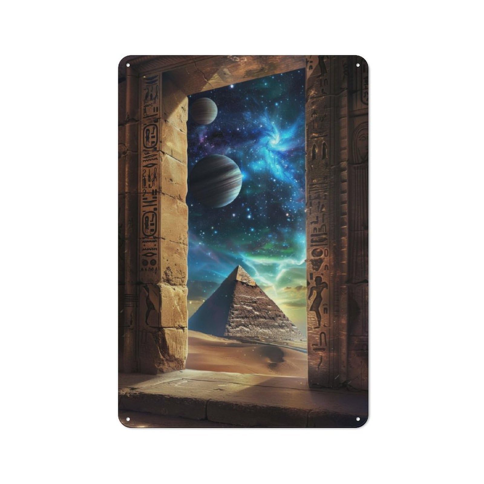 Vintage Metal Sign 30x20cm Featuring Dimension Portal, Home Bar Decor for Cafe, Pub, Workshop Or Home Bar