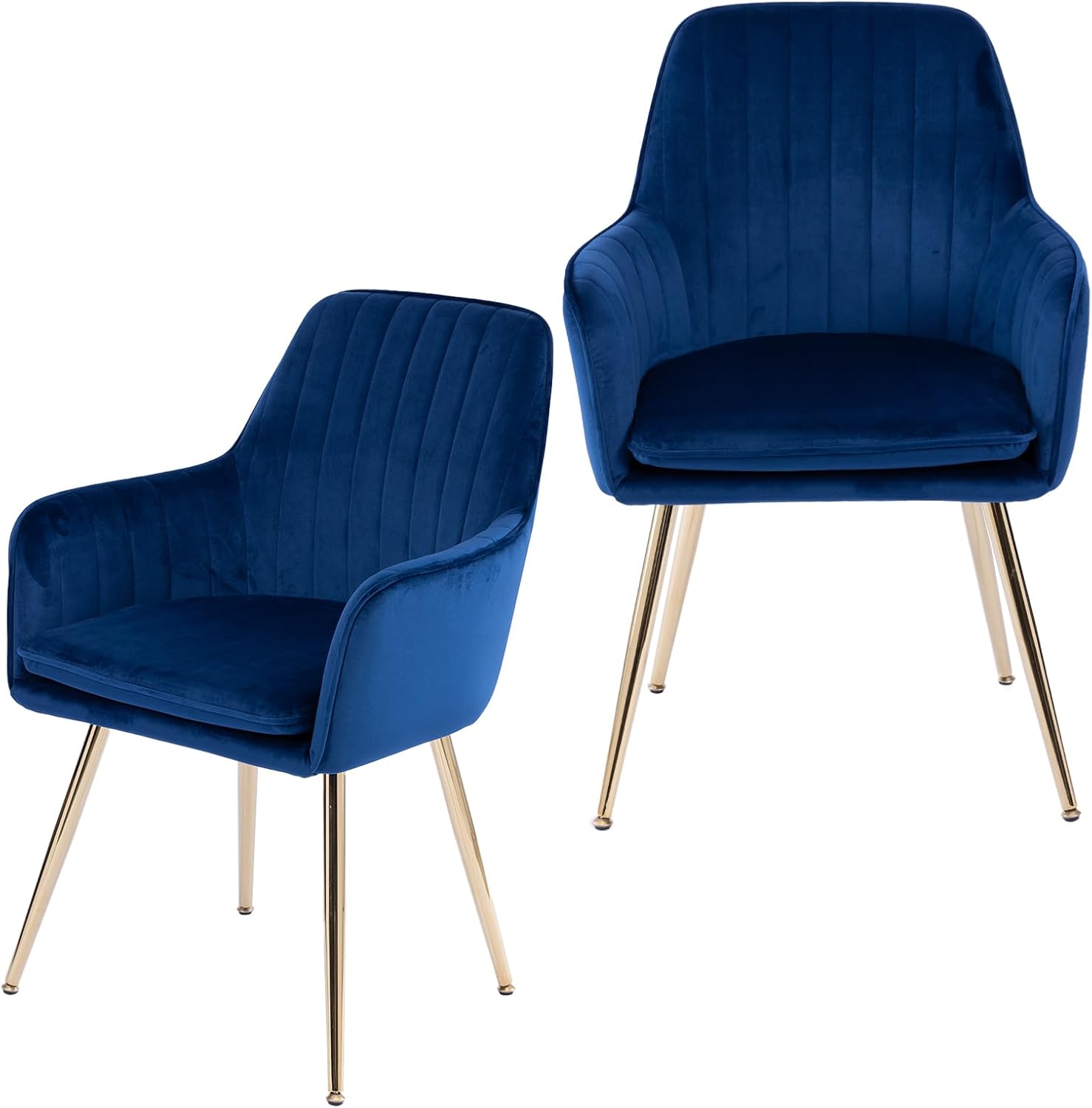 Purgreen Velvet Dining Chair Set of 2 Modern MidBack