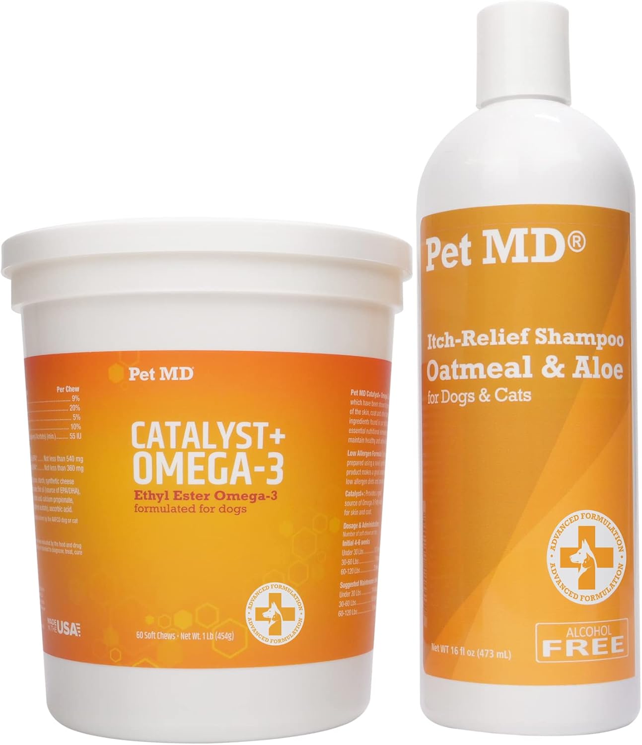 Pet MD Catalyst Omega 3 Chews & Oatmeal + Aloe Shampoo