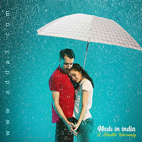 Image of KEKEMI 3 Fold Plain Pipine Umbrella for Men & Women