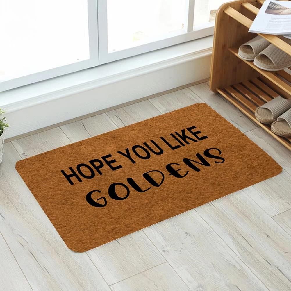 Warm+ Doormat Hope You Like Goldens Door Mat with Rubber Backing Home Decor Indoor Mats for Entry Front Floor Mats 23.6 x 15.7 Inches, Multi
