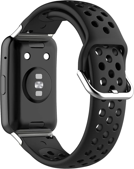 MOTONG Correa de repuesto para Huawei Watch Fit - Correa de silicona de 18  mm para Huawei Watch Fit (silicona negra) : Amazon.com.mx: Electrónicos
