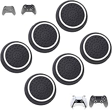 6 Pcs Silicone Thumb Grip Caps,Replacement Thumb Grips for PS3/PS4/PS5/XBOXONE 360 Controllers