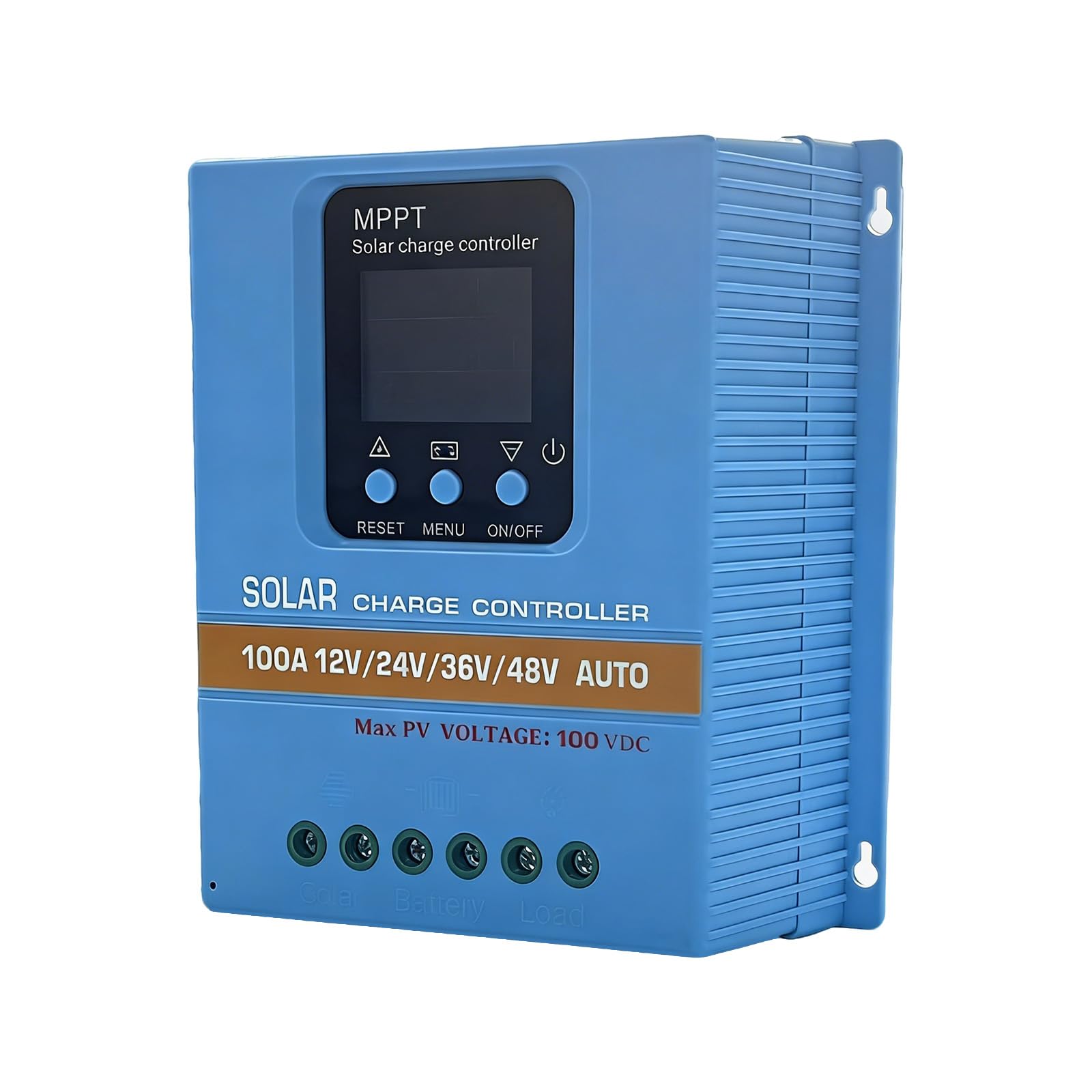 MPPT SA48100A Régulateur de charge solaire 100 A 12 V/24 V/36 V/48 V | Régulateur de charge intelligent 100 V CC avec écran LCD pour camping-car, yacht et installations PV