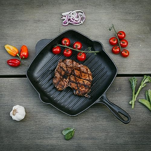 Casa Mia Cast Iron Griddle Skillet Pan – for Pizza Ovens, Hobs and Ovens - Perfect for Steaks, Veggies and More - Image 6