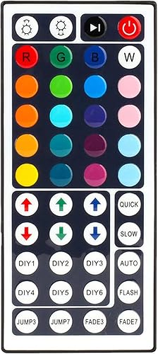 Control remoto de tira de luces LED RGB de 44 teclas, control remoto de luz LED infrarroja de reemplazo para tiras de luces LED SMD 5050 2835 3528 1