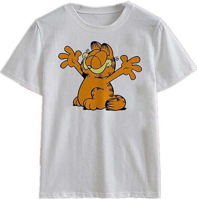 Amazon Co Jp Jujurong Garfield Tシャツ ガーフィールド アニメ キャラクター メンズ 半袖 カジュアル キャラ Tシャツ キャラクター プリント カットソー 男女兼用 ファッション