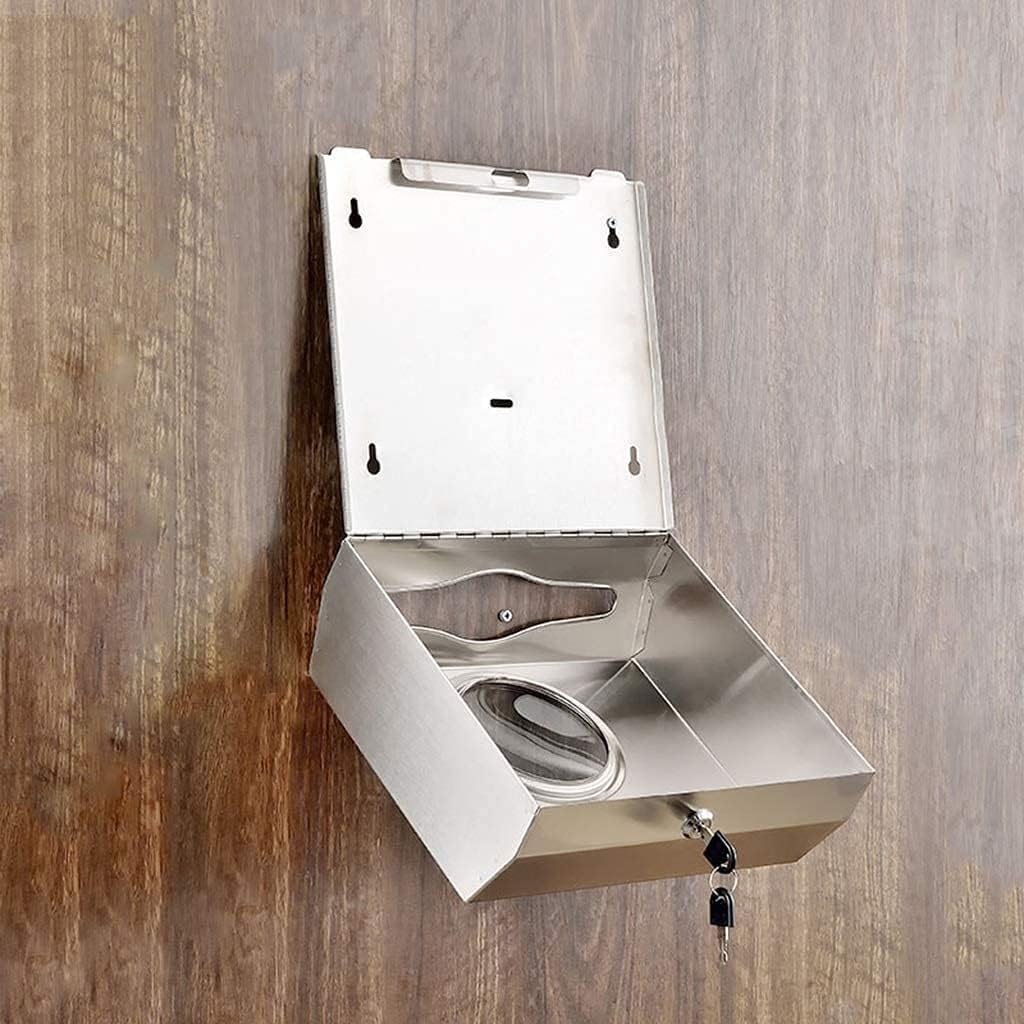Portarotolo di Carta igienica da Parete, Dispenser di Carta igienica, Dispenser di Carta igienica in Acciaio Inox, bloccabile