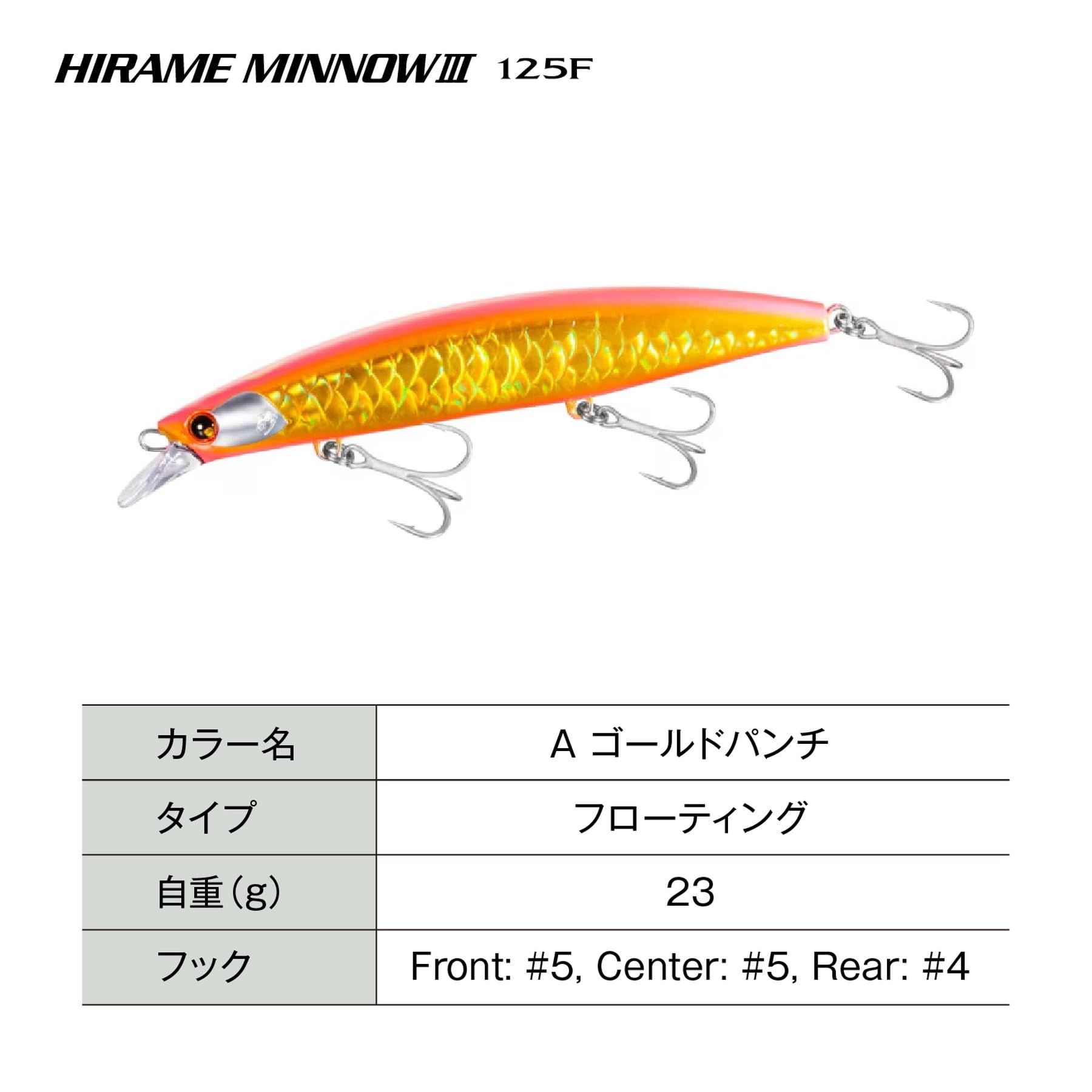 Amazon | シマノ(SHIMANO) ヒラメルアー 熱砂 ヒラメミノーIII 125F