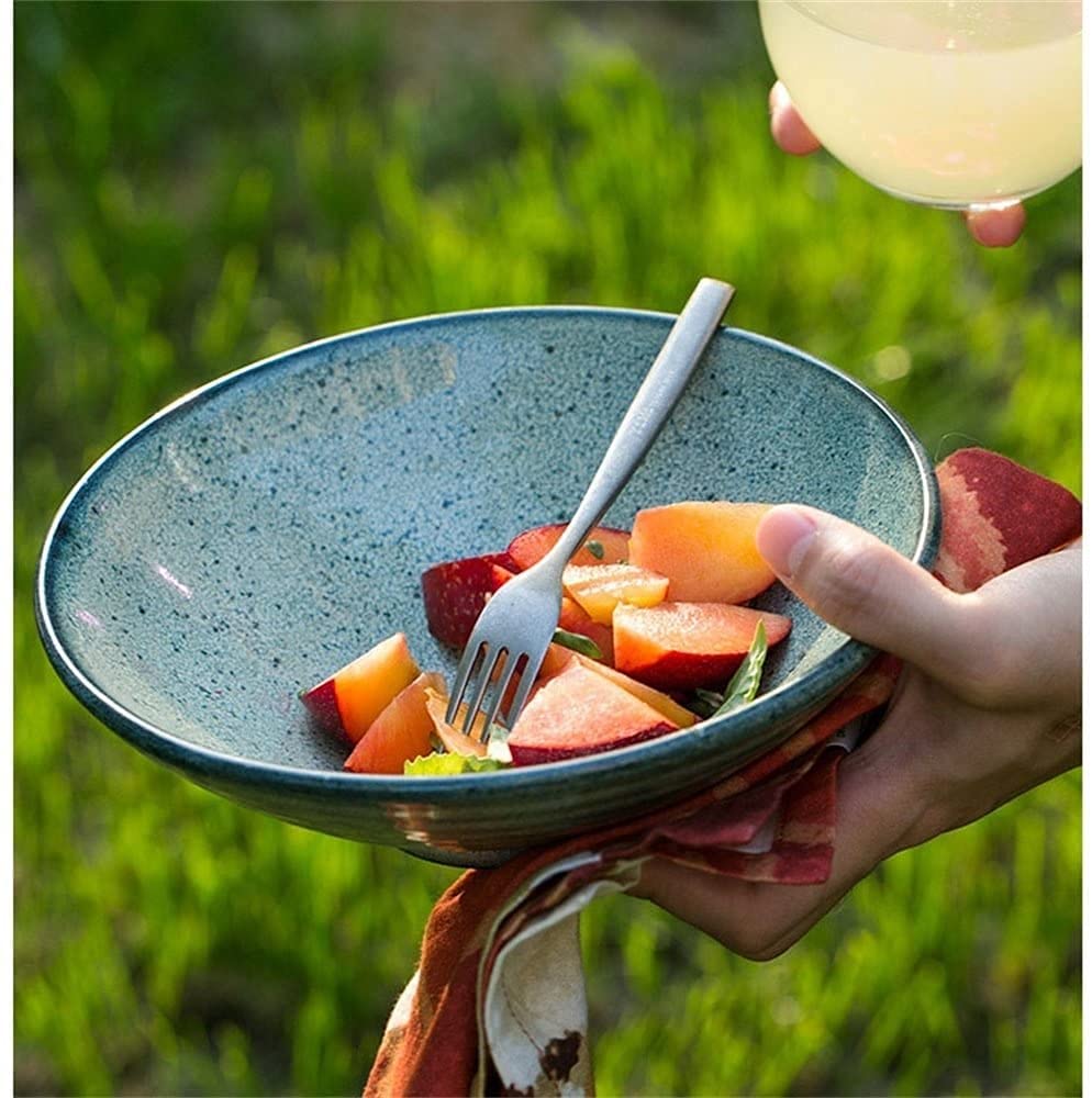 Nudelschüsseln, 17,8 cm, Keramik, groß, Suppen- und Nudelschüssel, blau, Obstsalat, Reis- und Müslischalen, mikrowellengeeignet, zum Mischen, Servieren, Kochen, Schüssel-Sets, Salatschüsseln