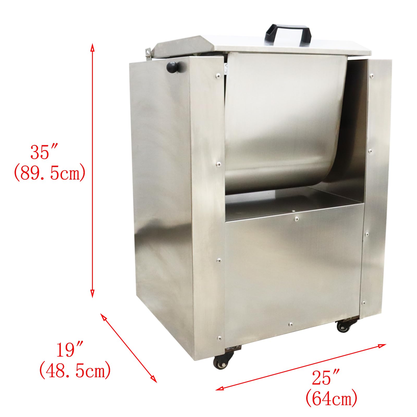 WYDDDARY 10.5Gal/40L Commercial Electric Meat Mixer Stainless Steel Meat Vegetable Blender for Canteens Hotels Food Processing Plants