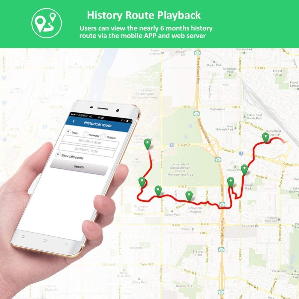 GPS Tracker Auto ohne ABO 150 Tage Standby Echtzeit-Tracking wasserdicht Anti-Verlust-Alarm