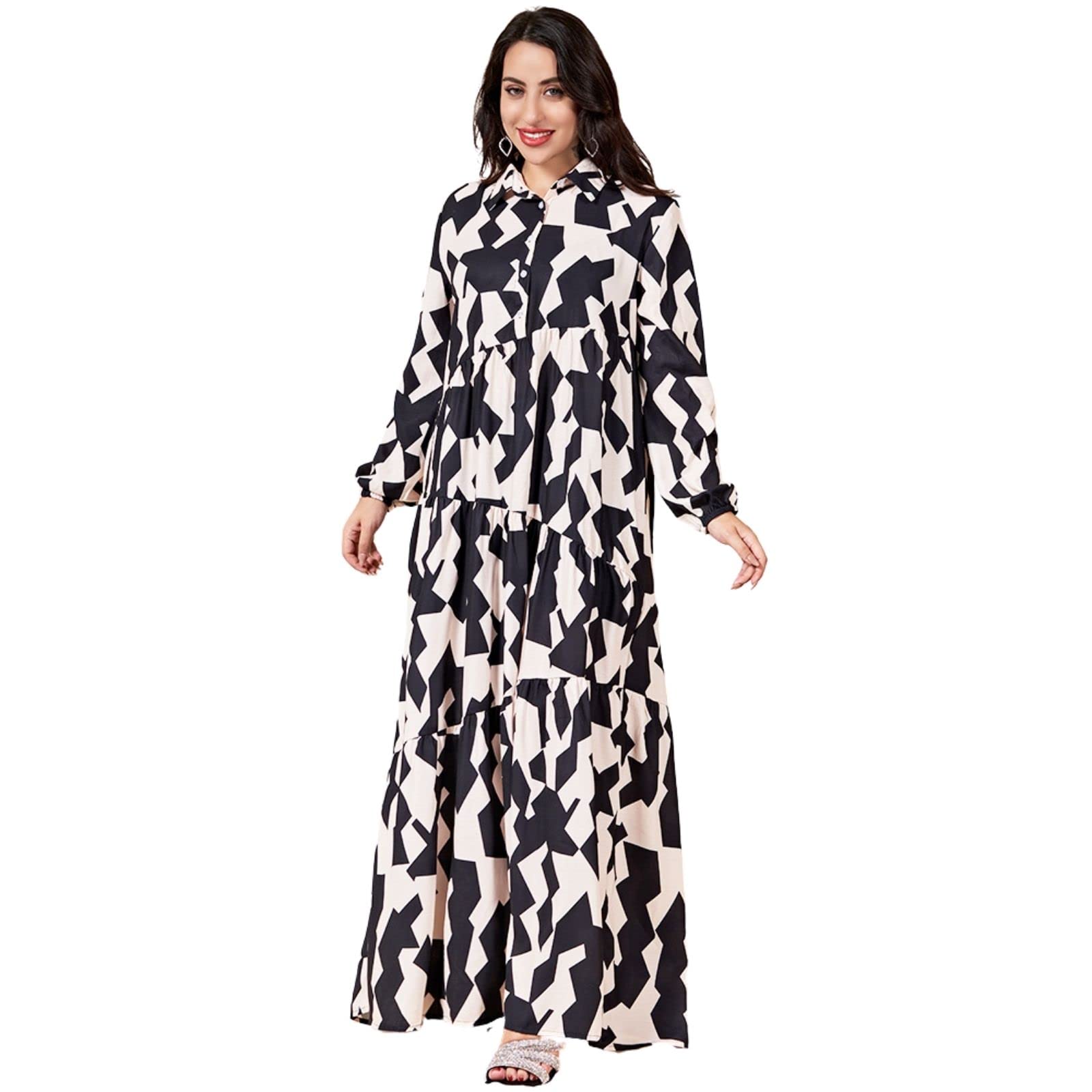 Women's Floral Printed Bohemian Fashion Long Dresses