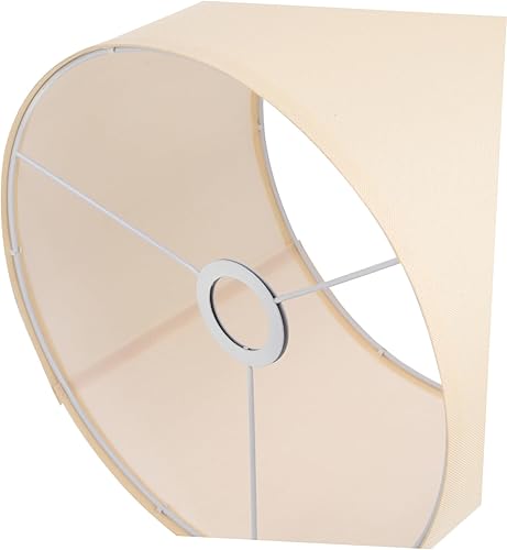 Miniatura 7 de Uonlytech Elegante pantalla de lino beige de repuesto para lámpara de pie de lino, pantalla de escritorio, fácil de instalar, clips extraíbles para