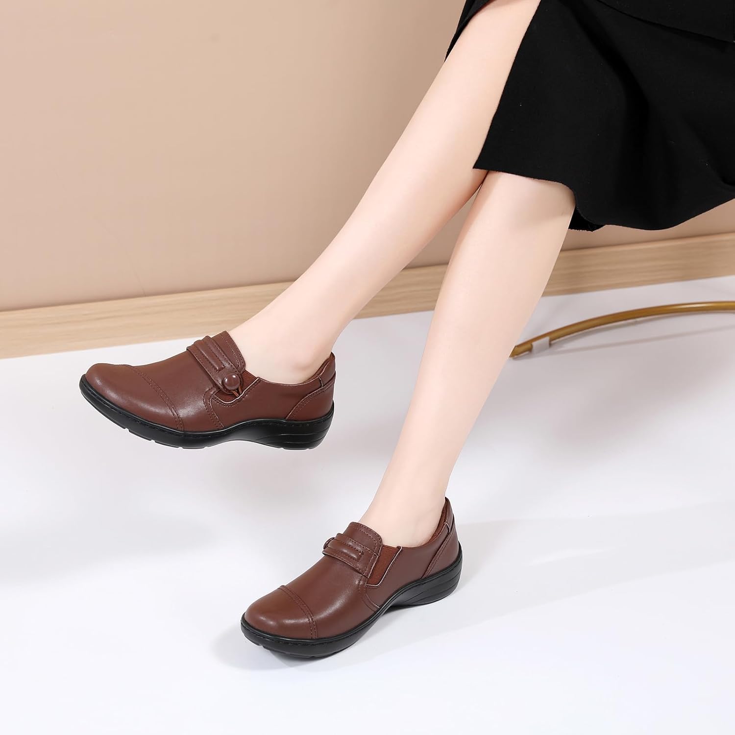 QAE Loafers for Women Orthopedic Loafers for Women Comfortable Women's Flat Slip-Ons Shoes for Dress Work Business Casual - Image 8