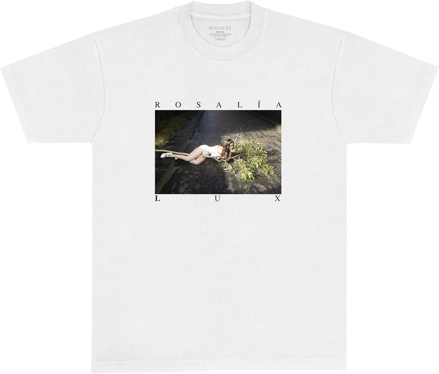 ROSALÍA Unisex-Adult Official Merch Lux Photo T-Shirt White