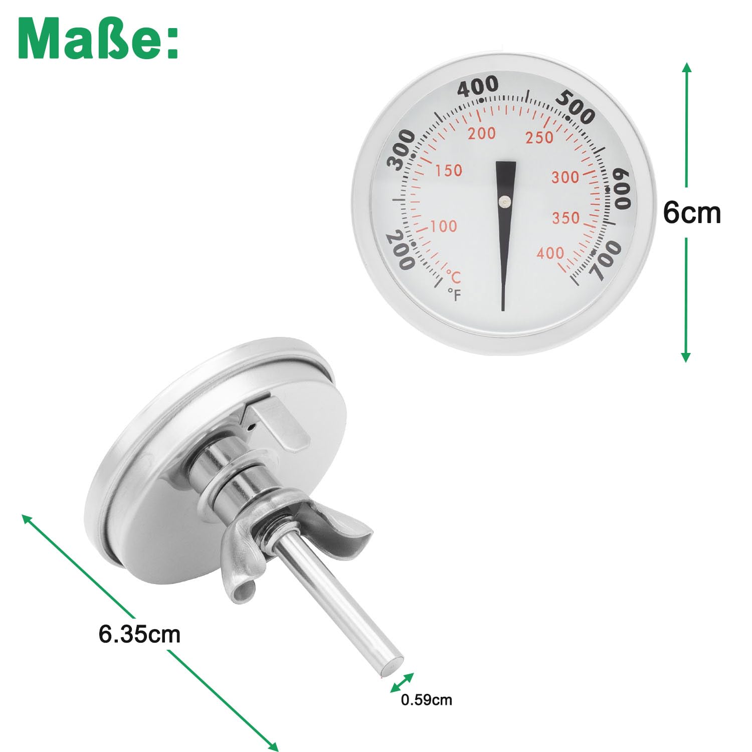 WELL GRILL Thermomètre pour barbecue Weber Genesis 300 Series, Genesis E/S-310 320 330, Genesis II & Summit Series 200-700 ℉
