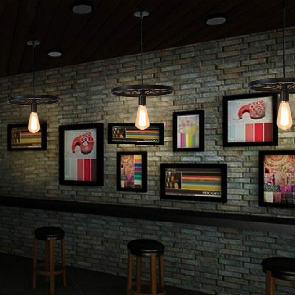 Lampe à Suspension Vintage Lustre Rétro Industriel, COCOL Bar E27