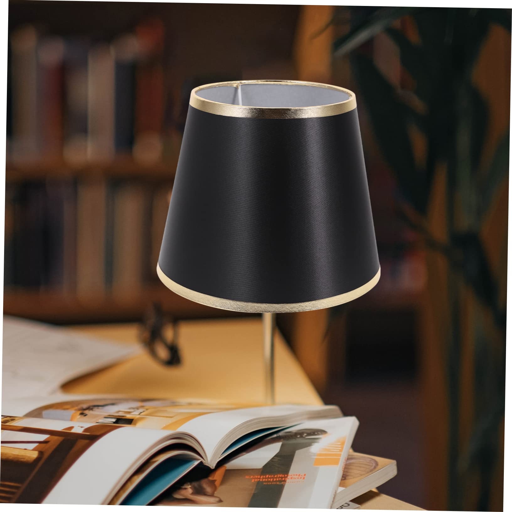 DOITOOL Paralume Nero per Lampada da Tavolo Attacco E27, Facile da Installare, Design Semplice e Moderno per Studio e Soggiorno
