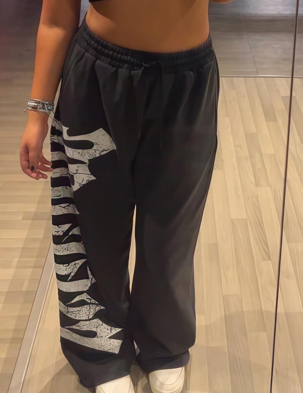 Men's Graphic Baggy Sweatpants Men Gym Pants Stretchy Casual Athletic Joggers with Pockets for Workout Training - Image 7