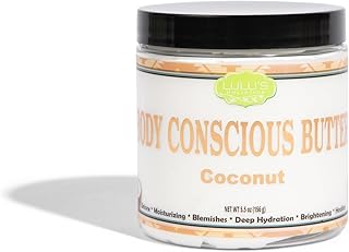 Lulu's Holistics Coconut Body Conscious Butter for Intense Moisture, Skin Nourishment, and Lasting Softness and Radiance