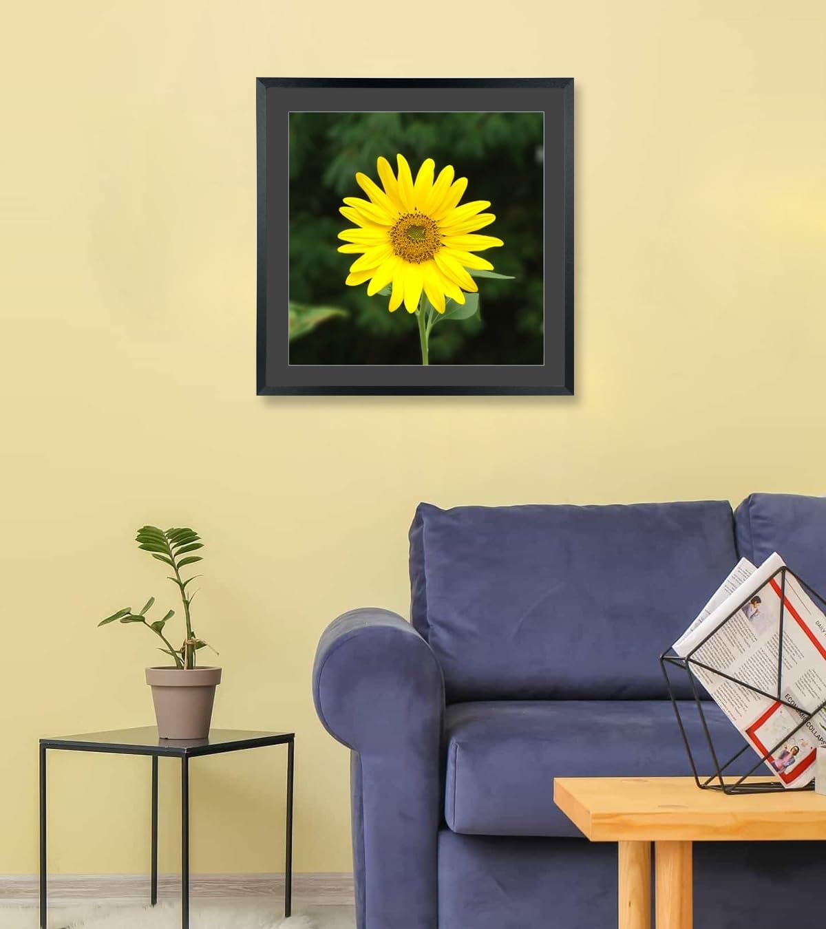 Mxtallup 14x14 Diamond Painting Frame with 12x12 in Black Mat ，Display Pictures 12x12 in With Mat or 14x14 in Without Mat, 30x30 cm Poster Picture Frames 35x35 cm Photo Frames Wood,Black