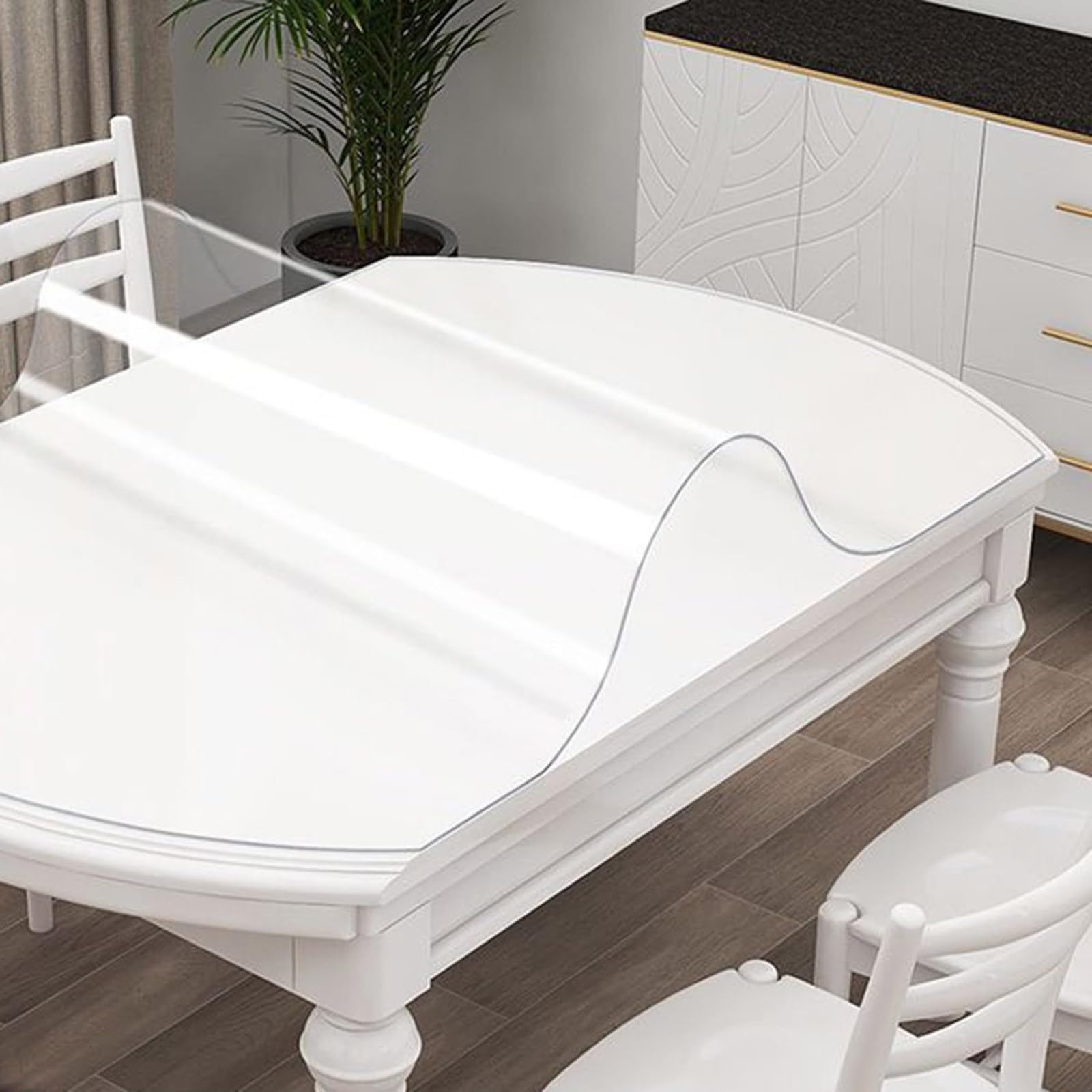 Sottomano da Scrivania Trasparente, 2mm Grande Tappetino da Scrivania, Scrivania In PVC, Copertura per Tavolo Antiscivolo Impermeabile, Anti-Scratch Copri Scrivania Trasparente(Transparent,W80xH120cm)