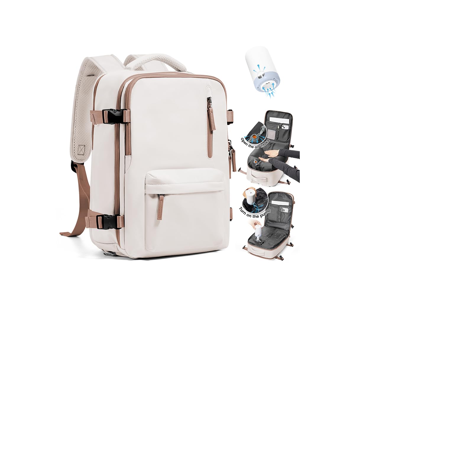 SZLX Zaino A Vuoto Bagaglio A Mano Donna, Zaino Airbag Con Sistema Di Vuoto Per Viaggi, Ryanair Viaggio Ruscksack Dimensione Cabina Con Pompa Impermeabile Uomo Valigia A Vuoto