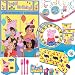Another Dream Peppa Pig Mega Deluxe Party Pack with Decorations for 16 with Plates, Napkins, Cups, Tablecover, Candles, Swirls,Tattoos, Set of 3 Honeycomb Decorations, 6 Balloons and Exclusive Pin