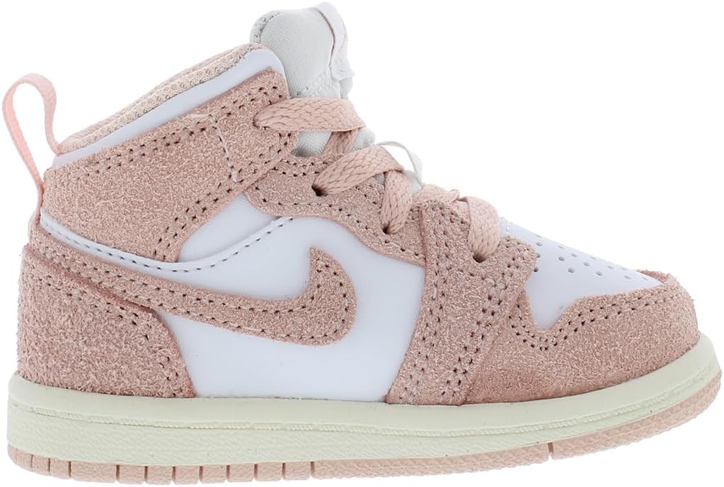 Jordan Kids' 1 Mid SE in Legend Pink (TD) by Air Jordan