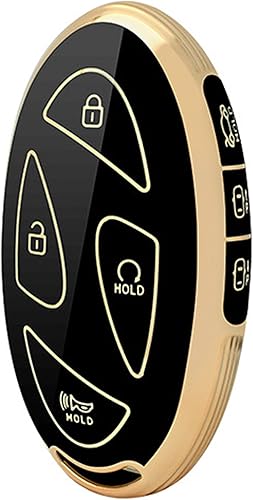 Miniatura 4 de Funda para llavero Hyundai con llavero brillante para Hyundai Ioniq 6 Grandeur GN7 KONA 2023 2024 (A-Negro-7b), A-negro-7b