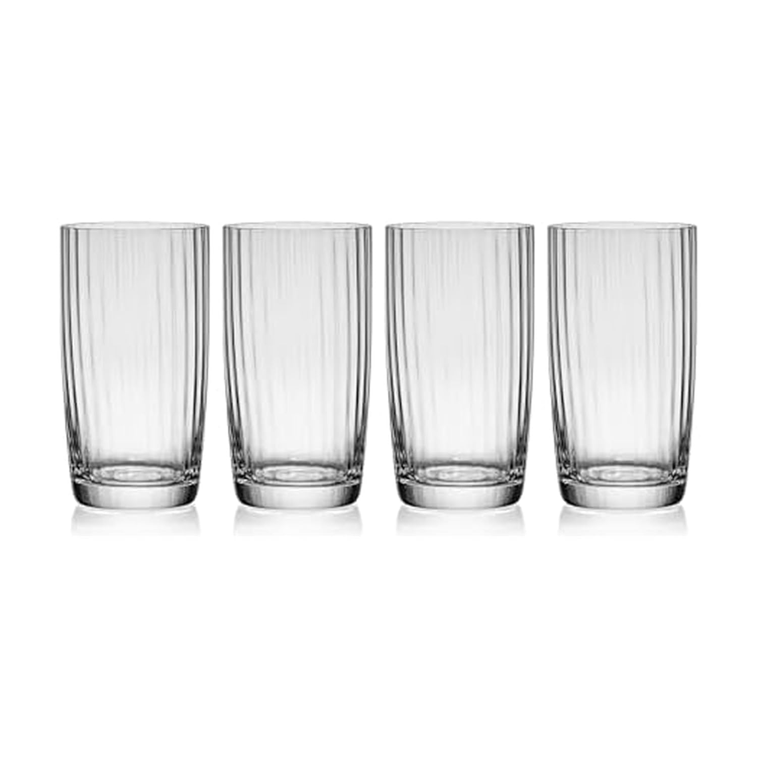 Mikasa Optic Set of 4 Highball Beverage Tall Glasses 18 Ounce