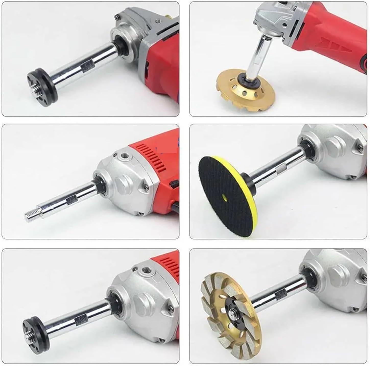 Adapter for Angle Grinder Angle Grinder Holder 3pcs Angle Grinder Extension Rod 75/100/140mm Thread Adapter Rod Polishing Pad Grinding Connection Rod Polisher Accessories(100mm)