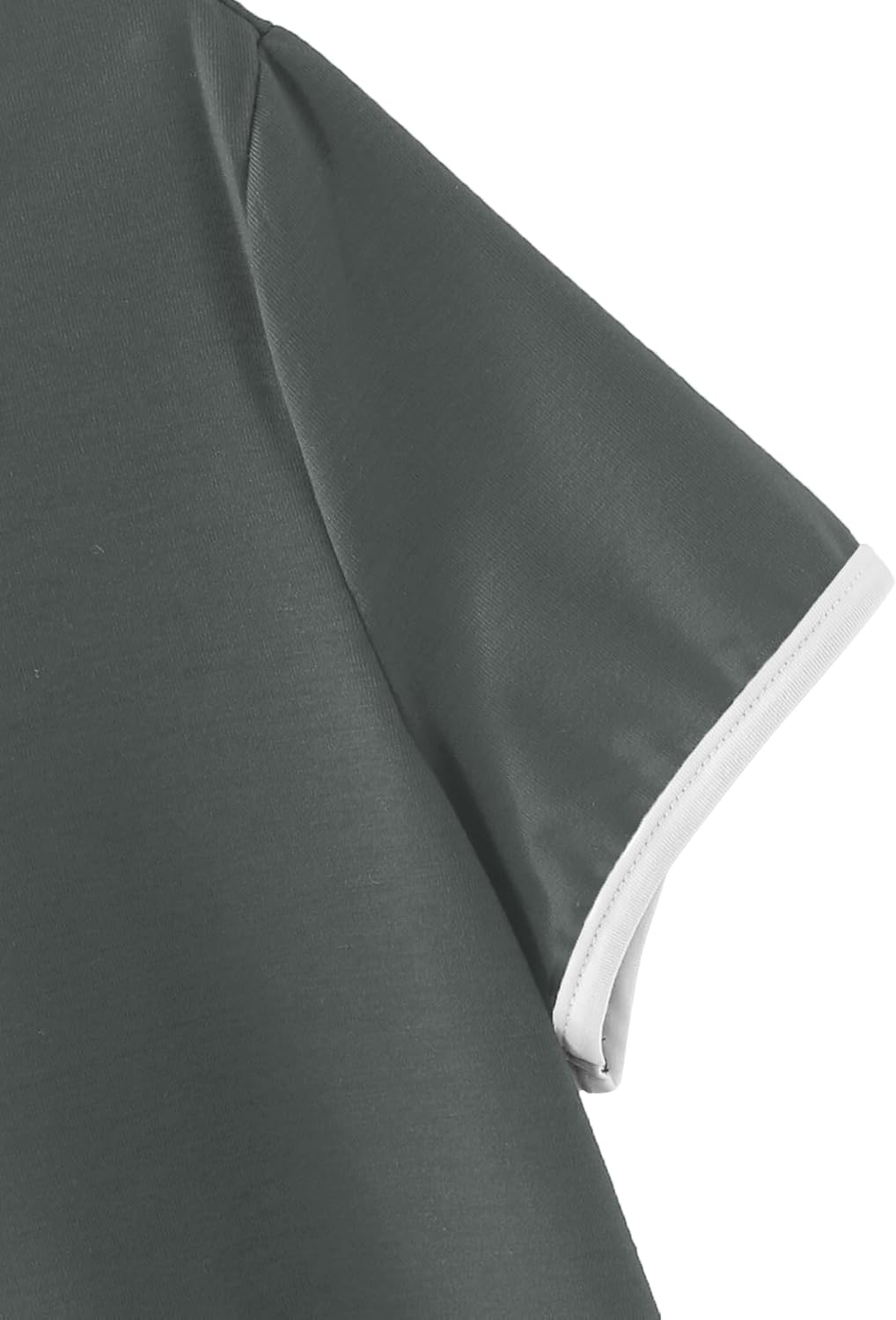 YIJIU Womens Pajamas Sets 2 Piece Soft Short Sleeve Round Neck Tops and Shorts Sleepwear Lounge Set with Pockets - Image 5