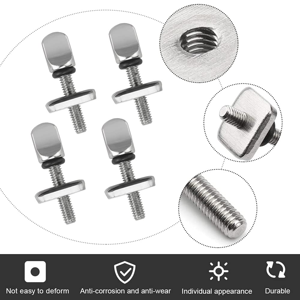 Viti per Tavola da Surf Viti per Pinne per Tavola da Surf 4 Pezzi di Ricambio per Surf in Acciaio Inossidabile per SUP e Tavola da Paddle, 3 * 1,4 cm