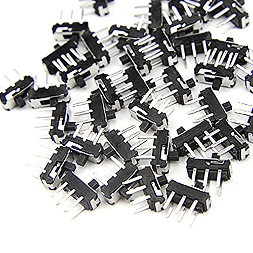 Wmycongcong 50 Pcs 6 Pin 2 Position Dpdt Vertical Micro Slide Switch For For Diy Electronics Project #TOP1