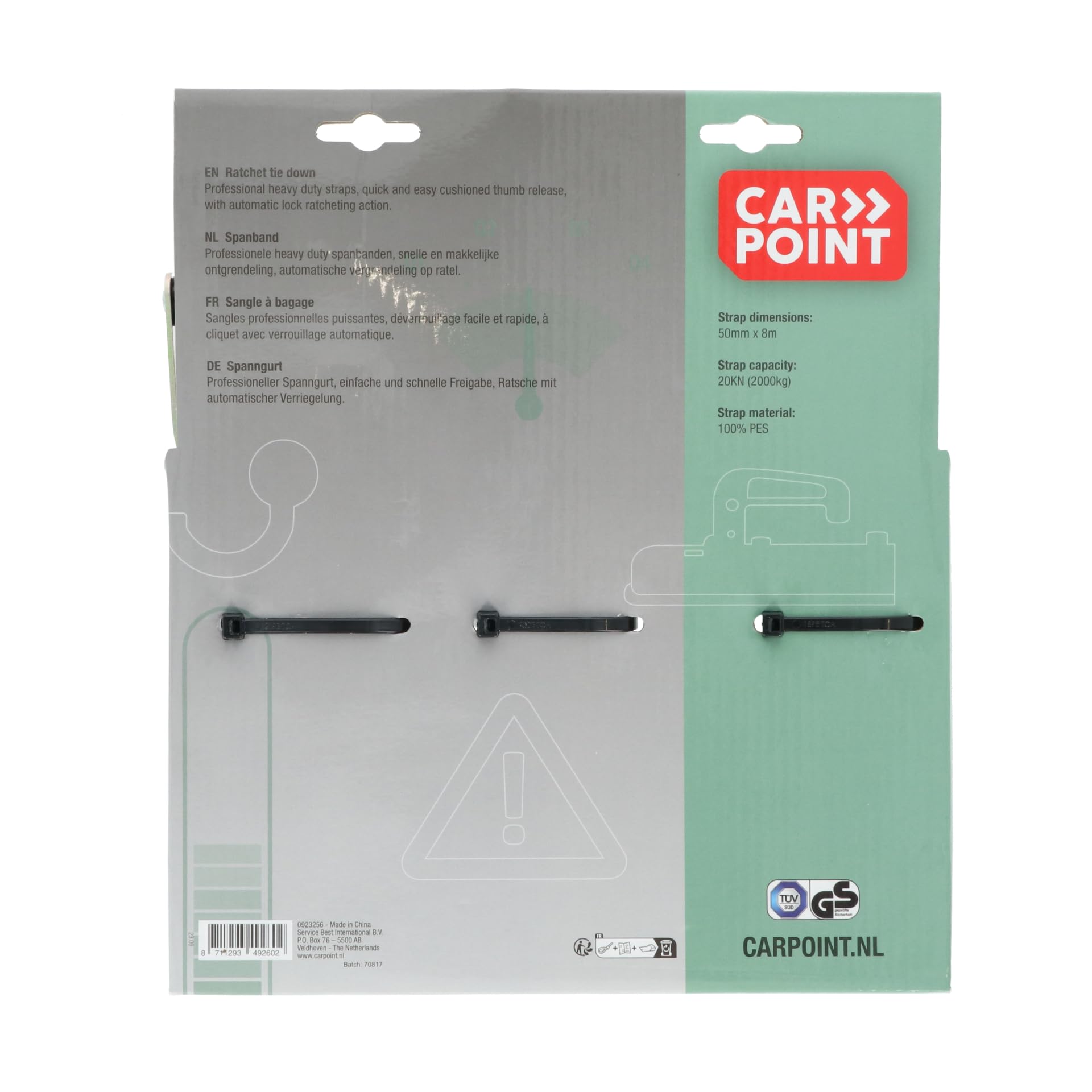 CARPOINT 0923256 Spanngurt mit Haken gelb