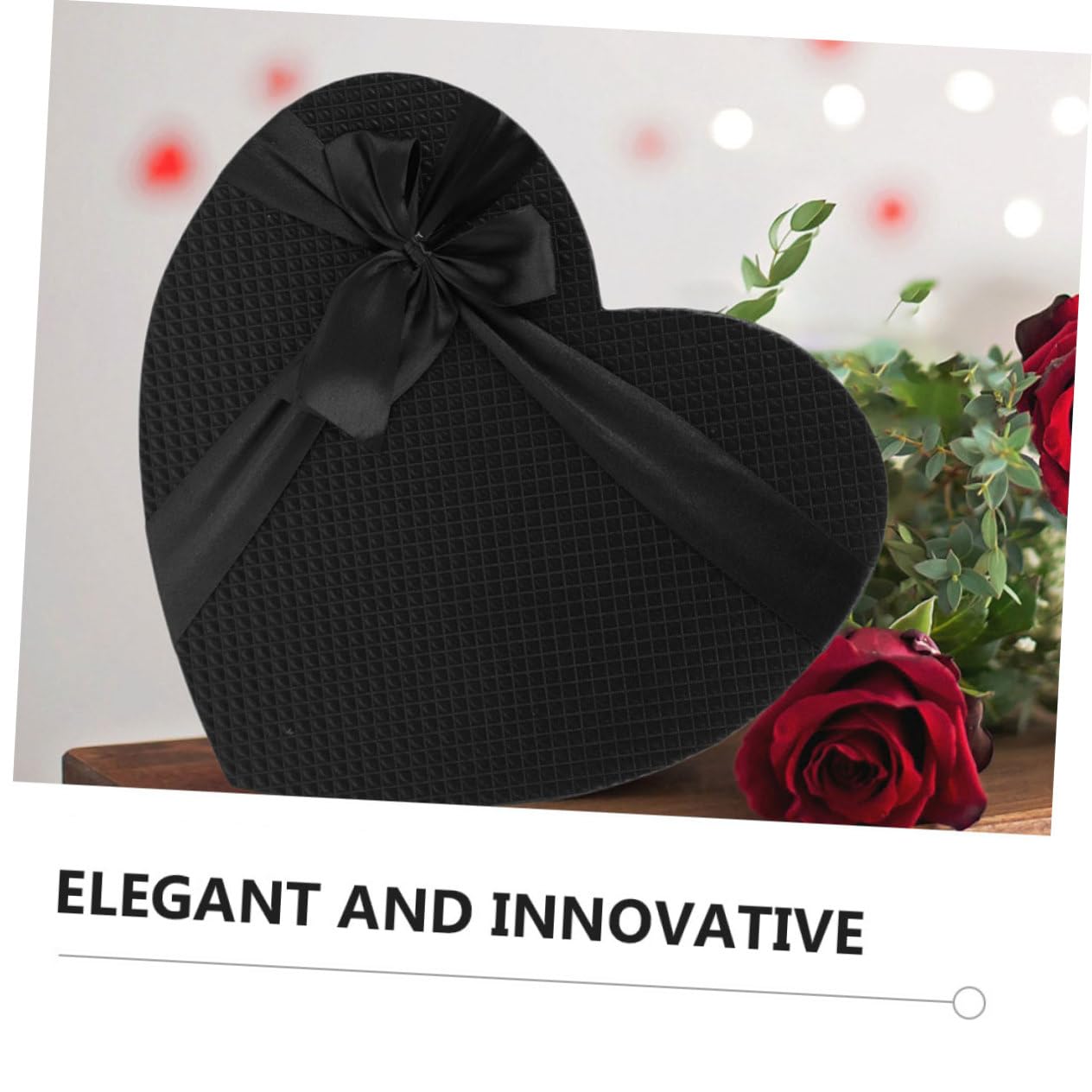 Alipis 2stücke Herzform Geschenkverpackung Für Valentinstag Schwarze Pappschachtel Präsentation Von Süßigkeiten Blumen Und Kleinen Geschenken Für Besondere Anlässe