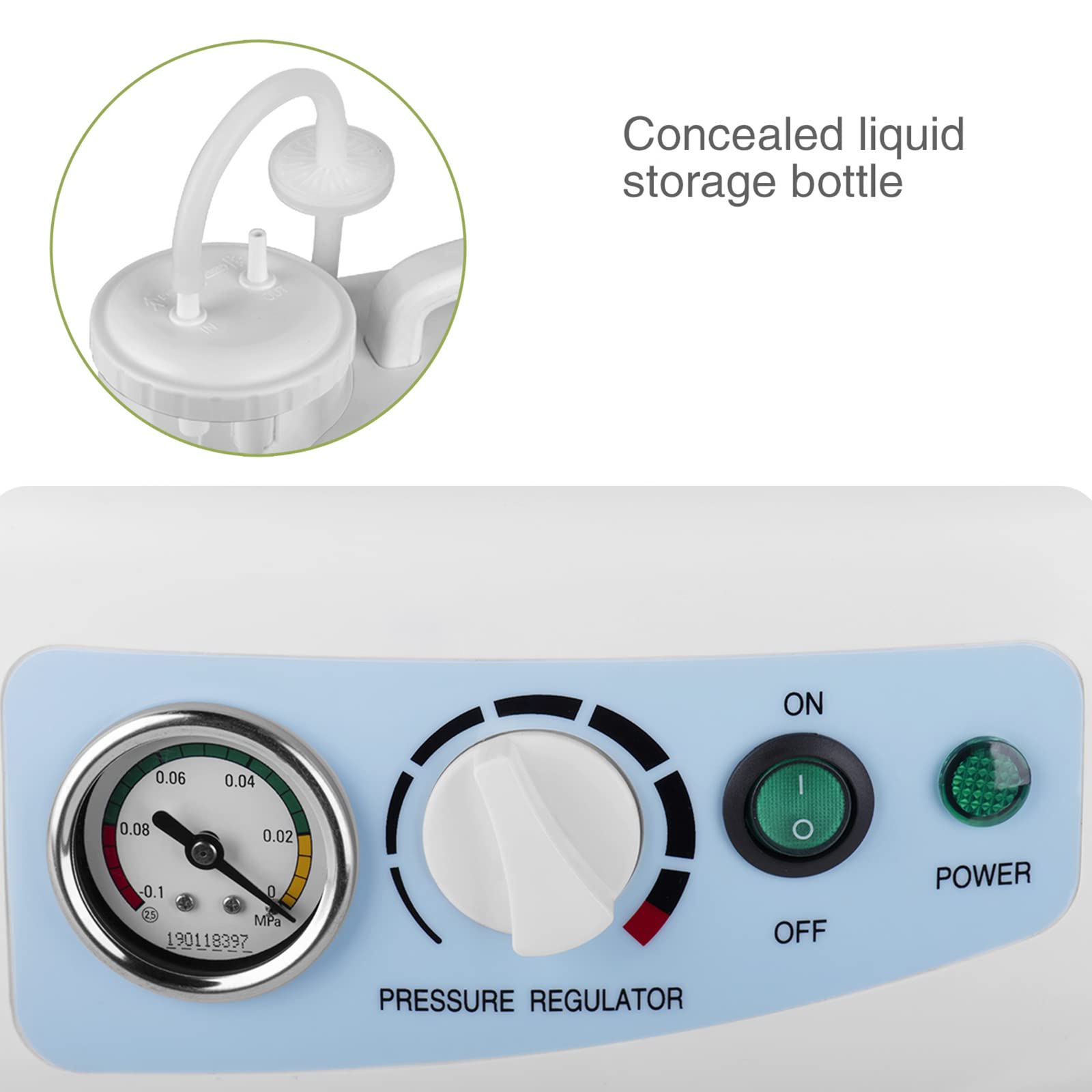 Succión automática de flemas, máquina de succión de secreción de moco, Bomba de succión de Garganta para Adultos con Herramienta de Limpieza de Botellas de Agua de 1000 Ml