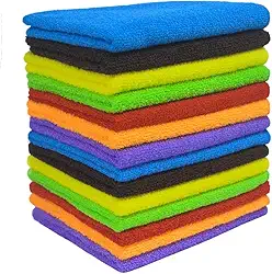 Kit 10 Pano de Microfibra Multiuso Mágico Para Limpeza Pia, Vidros e Automovel Anti-risco 28x28cm