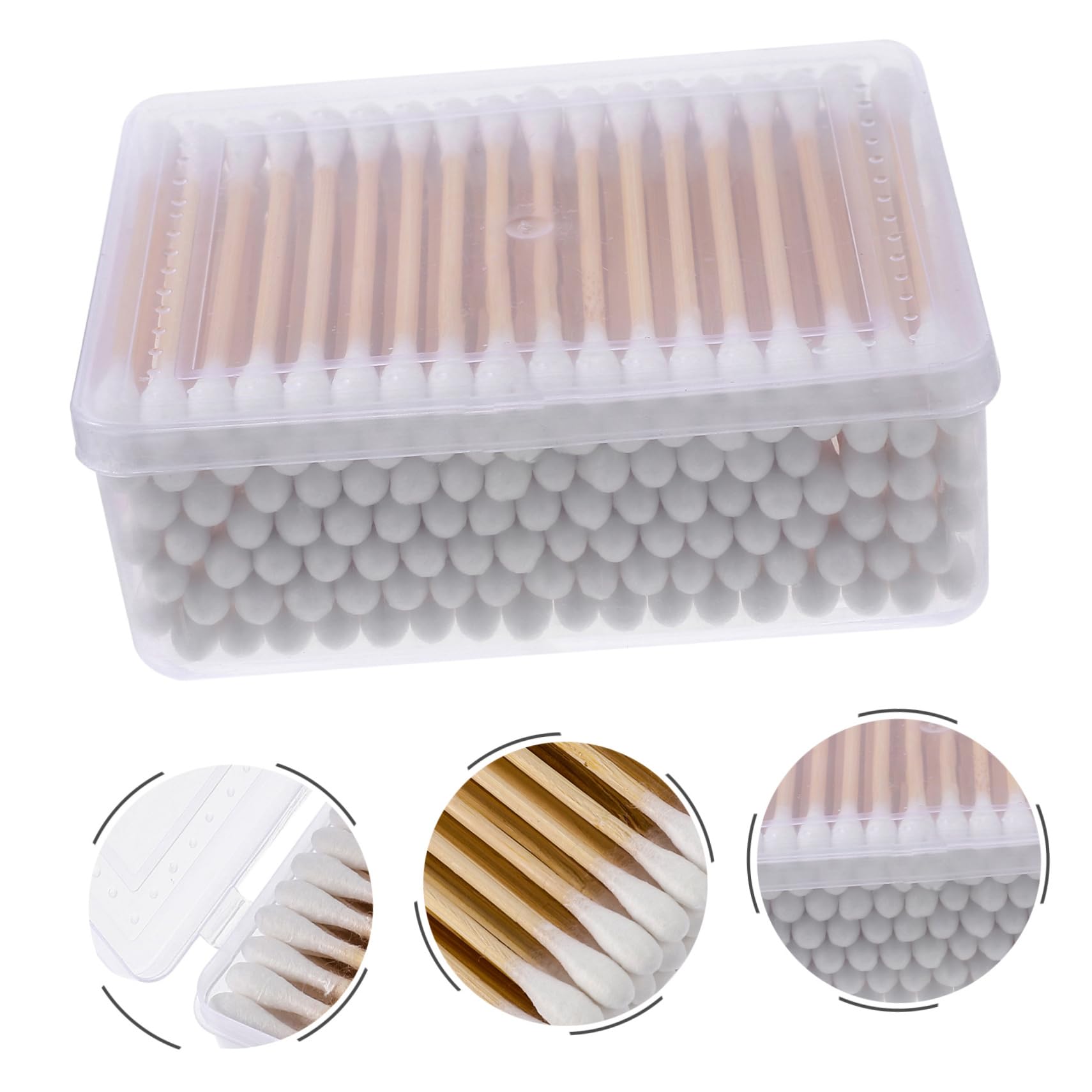 NULYLU Double-ended Cotton Swabs for Makeup and Eyelash Cleaning Disposable Applicators for Precision Makeup and Detail Work
