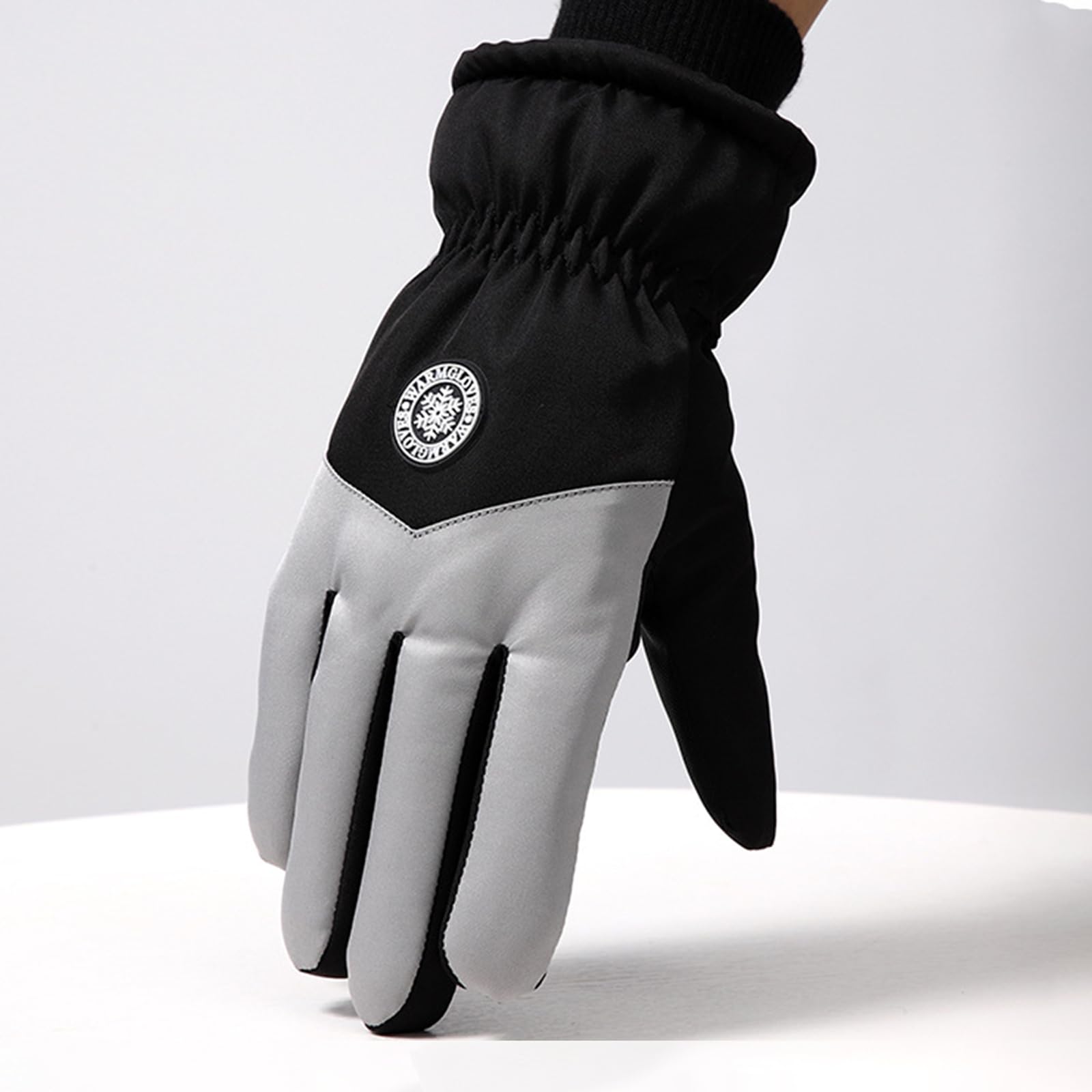 Guanti da Sci Invernali Unisex, Guanti Touch Screen Impermeabili Caldi da Donna con Dita Intere, Guanti da Sci per Sport all'Aria Aperta