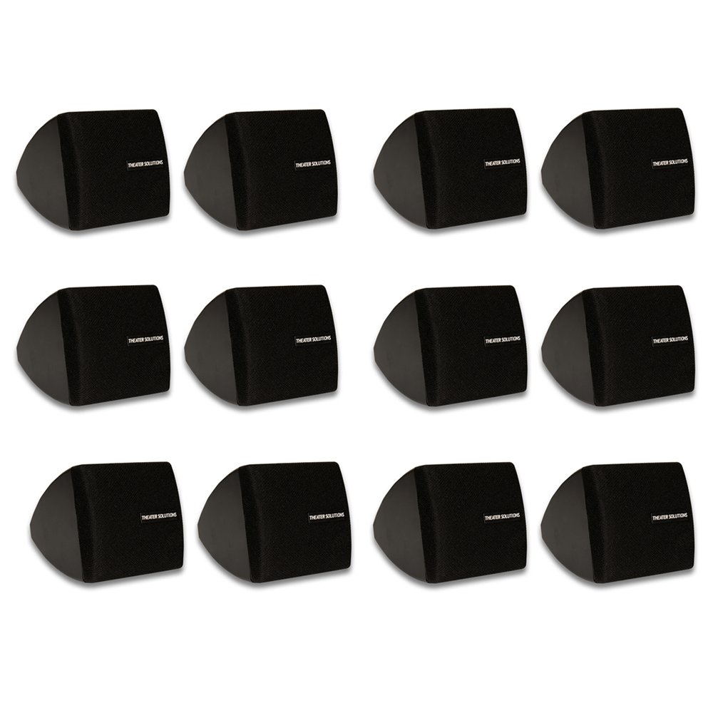 Theater Solutions TS30B Mountable Indoor Speakers Black Bookshelf 6 Pair Pack