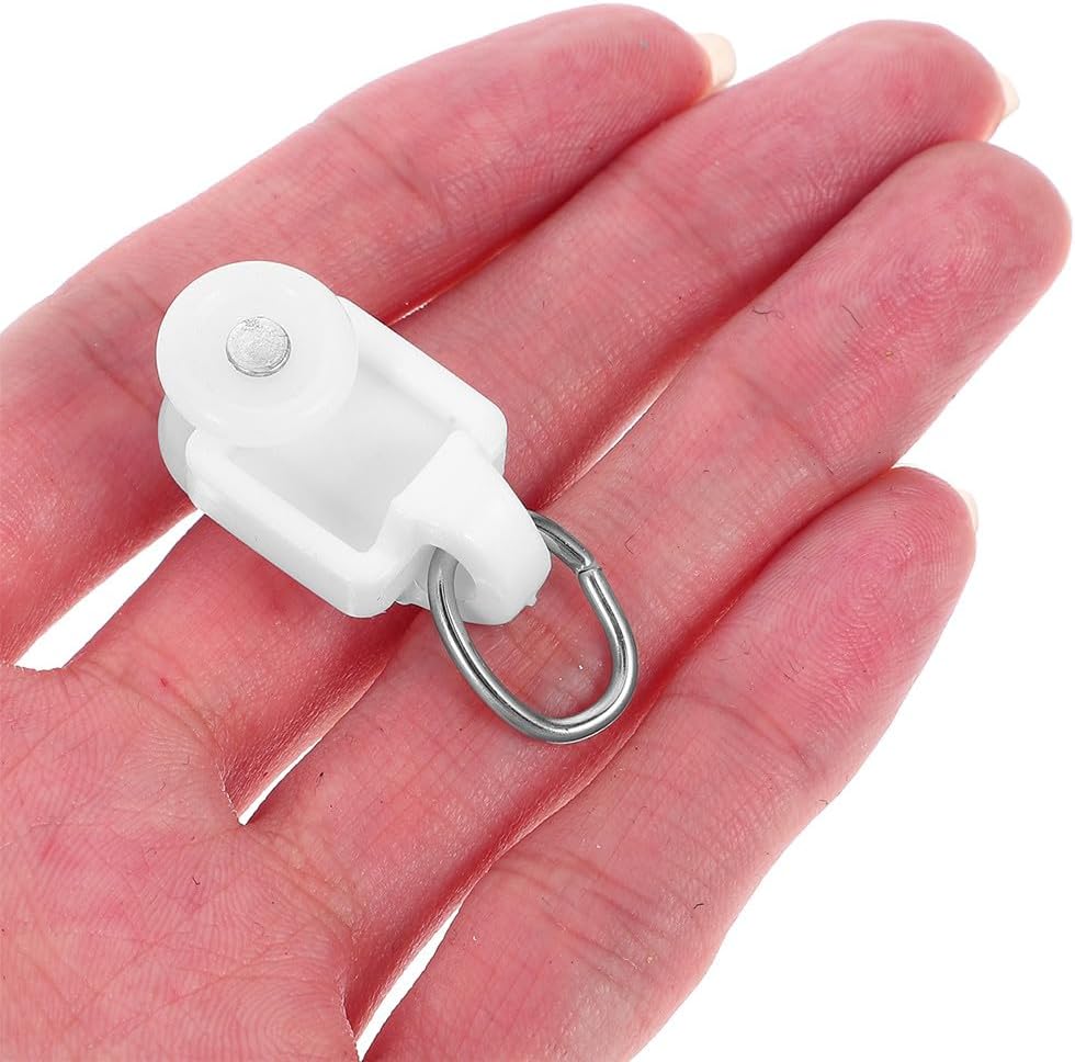 MAGICLULU 150pcs Curtain Track Rollers: Plastic Curtain Hooks for Smooth and Quiet Sliding - Mute Wheel Rollers - Quiet Sliding Pulley Parts Replacement